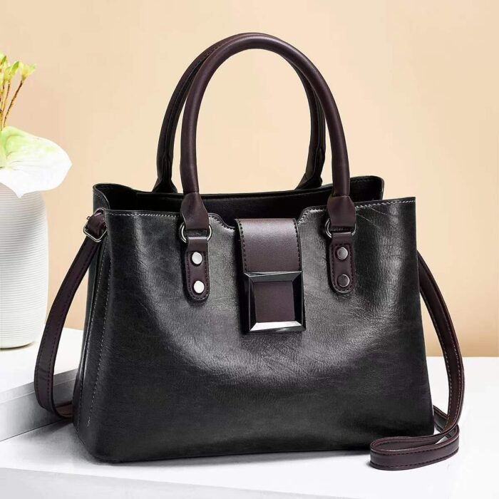 Women Shoulder Bag Big Buckle Handbags Work Daily Office Crossbody Bags - Image 4