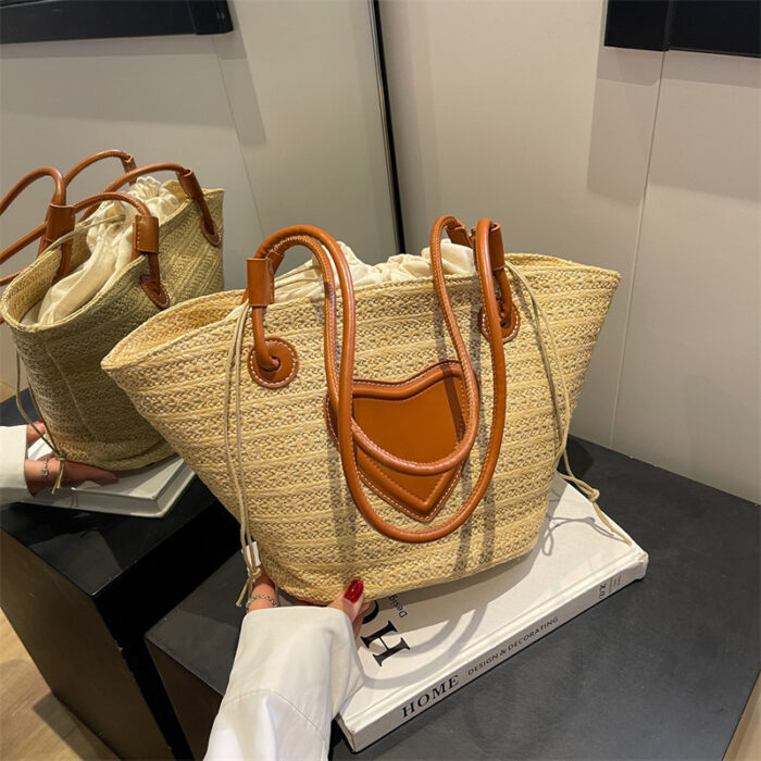 Women's Simple Straw Tote Bag - Image 7