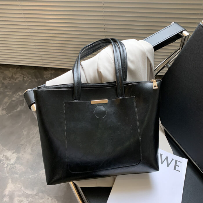 Bag Fashion Retro Simple Large Capacity Tote Bag Versatile Ins Super Fire Shoulder Bag Women''S Bag - Image 3