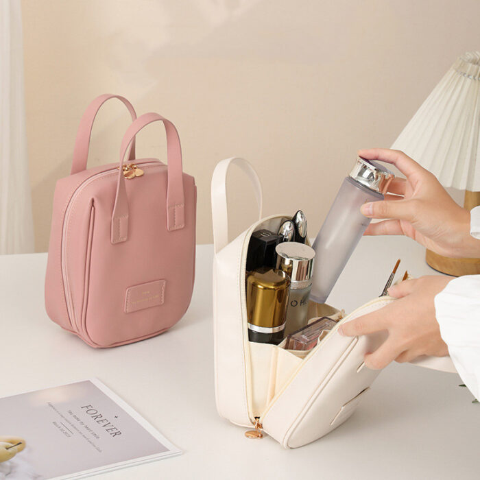 Handle-top Cosmetic Bag Ins Fashion Shell-shaped Handbag Toiletry Bags Travel High Capacity Portable Storage Make Up Bag - Image 6