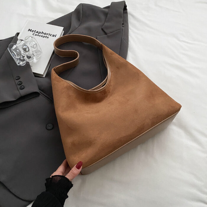 Women's Tote Bag Suede Shoulder Bag - Image 4