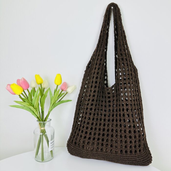 Tote Beach Knitted Hollow Bag - Image 6