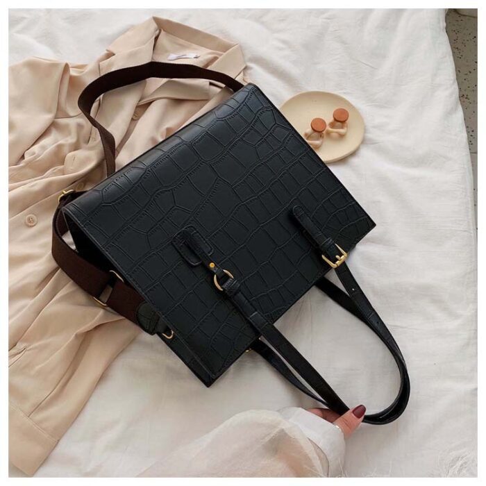 Stone pattern broadband tote bag - Image 6
