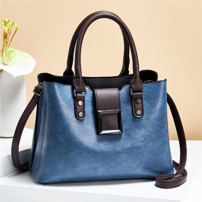 Women Shoulder Bag Big Buckle Handbags Work Daily Office Crossbody Bags - Image 2