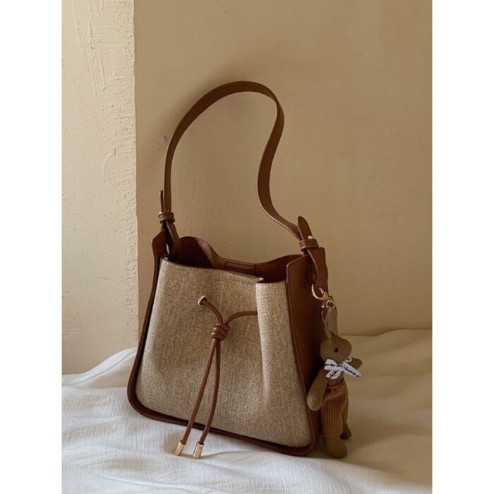 Women's Crossbody Bucket Tote Bag - Image 5