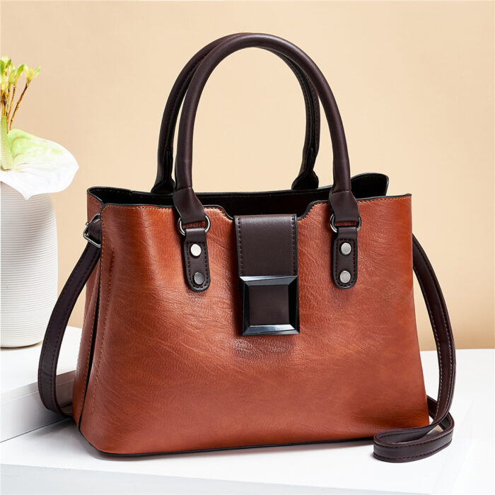 Women Shoulder Bag Big Buckle Handbags Work Daily Office Crossbody Bags - Image 7