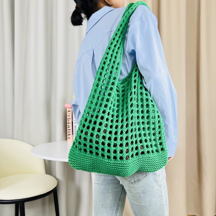 Tote Beach Knitted Hollow Bag - Image 1
