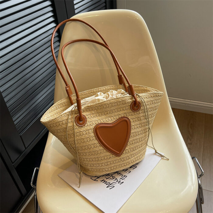 Women's Simple Straw Tote Bag - Image 4