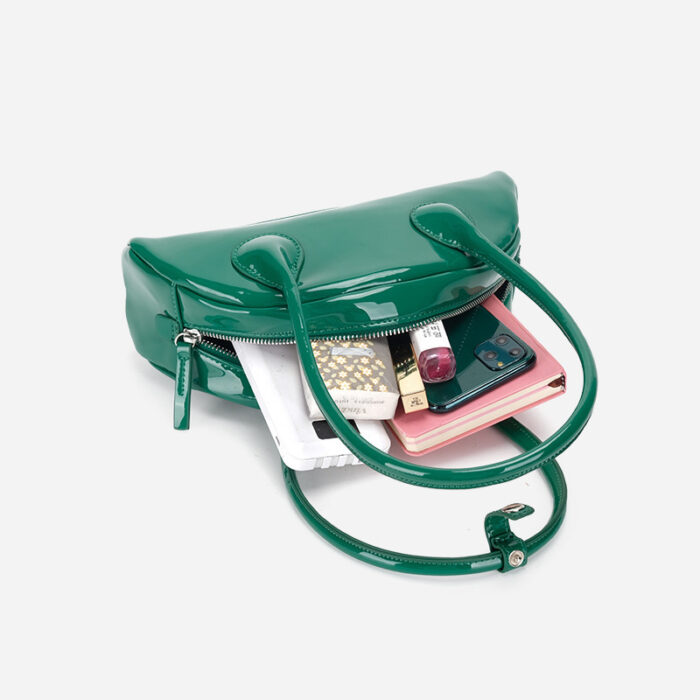 Half-round Shoulder Bag Is Versatile And Bright Face Long Handle Handbag - Image 5