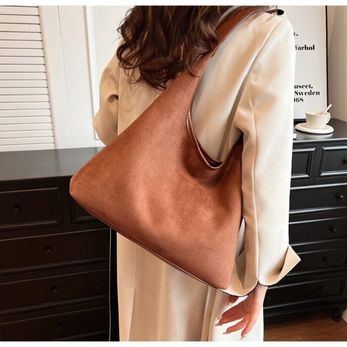 Women's Tote Bag Suede Shoulder Bag - Image 5