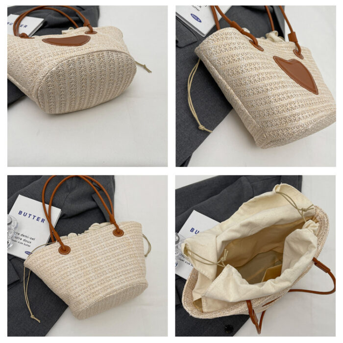 Women's Simple Straw Tote Bag - Image 6