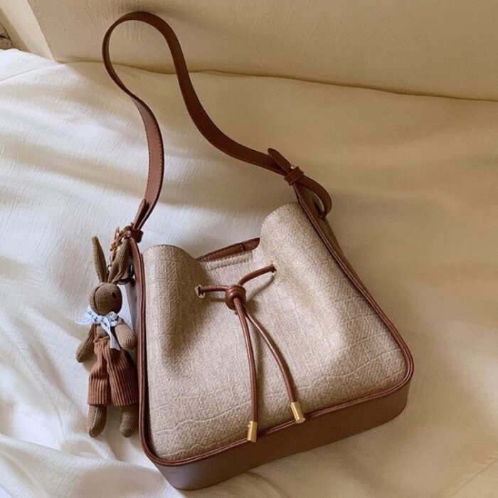 Women's Crossbody Bucket Tote Bag - Image 4