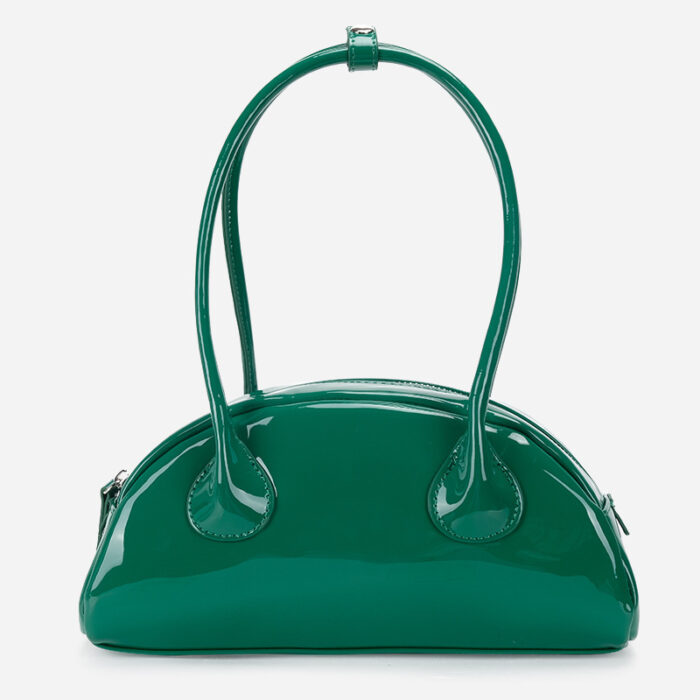 Half-round Shoulder Bag Is Versatile And Bright Face Long Handle Handbag - Image 3