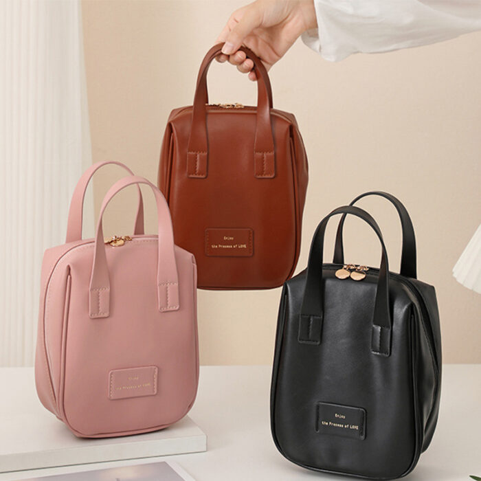 Handle-top Cosmetic Bag Ins Fashion Shell-shaped Handbag Toiletry Bags Travel High Capacity Portable Storage Make Up Bag - Image 4