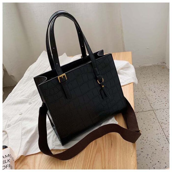 Stone pattern broadband tote bag - Image 5