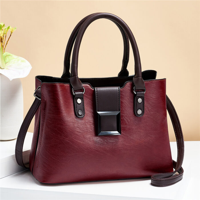 Women Shoulder Bag Big Buckle Handbags Work Daily Office Crossbody Bags - Image 8