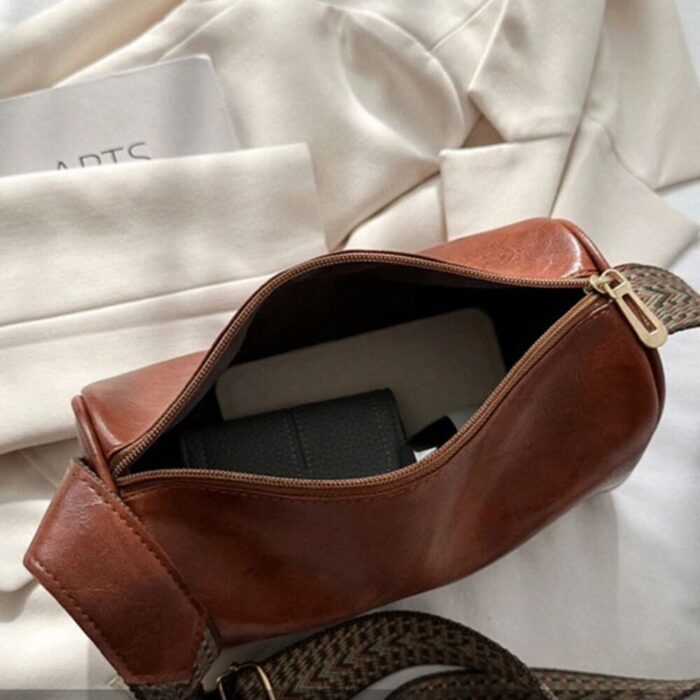 Handbags For Women Shoulder Tote Work Bags Vintage PU Leather Boston Women Small Handbag And Purse Fashion Designer Crossbody Bag Female Casual Travel Pillow Shoulder Bag - Image 5