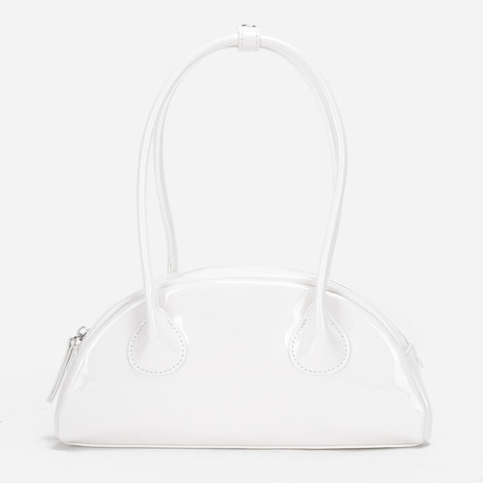 Half-round Shoulder Bag Is Versatile And Bright Face Long Handle Handbag - Image 6