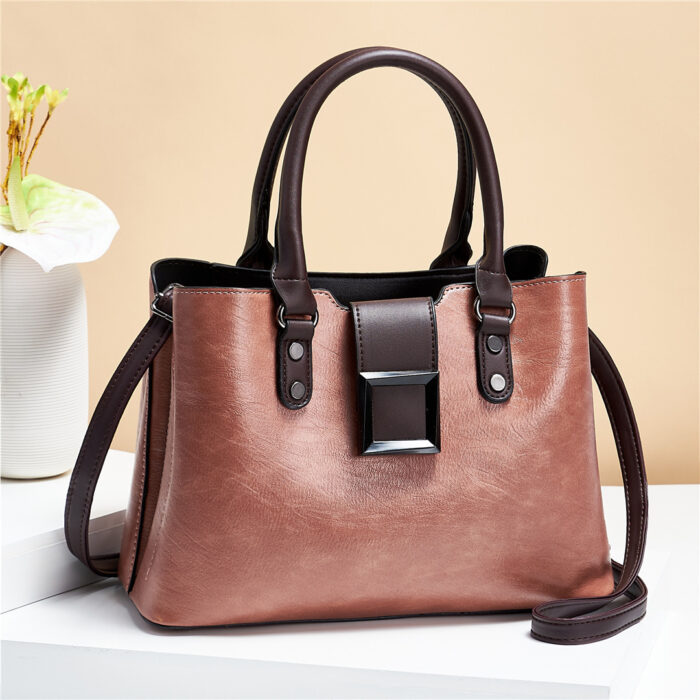 Women Shoulder Bag Big Buckle Handbags Work Daily Office Crossbody Bags - Image 6