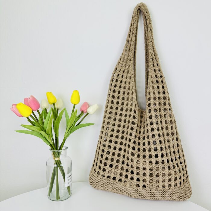 Tote Beach Knitted Hollow Bag - Image 4