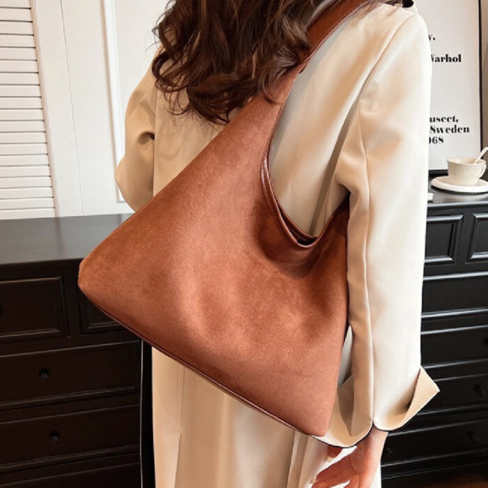 Women's Tote Bag Suede Shoulder Bag - Image 1