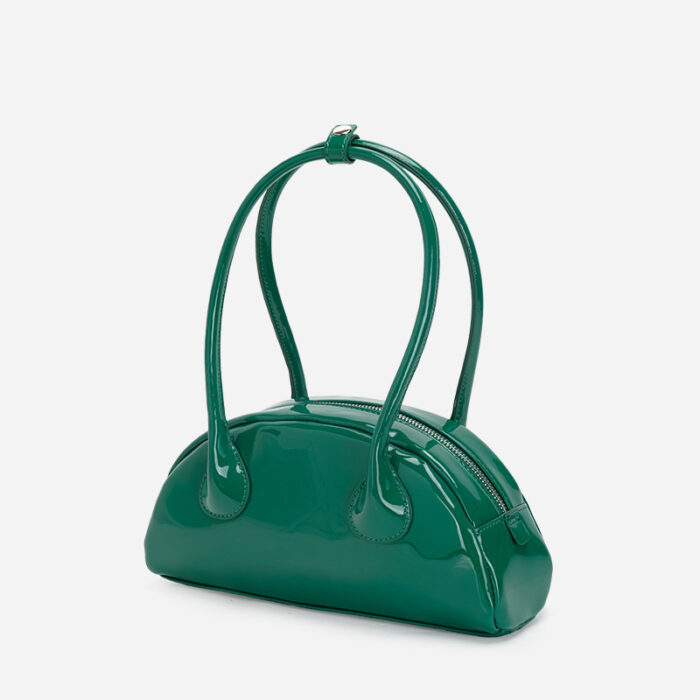 Half-round Shoulder Bag Is Versatile And Bright Face Long Handle Handbag - Image 1