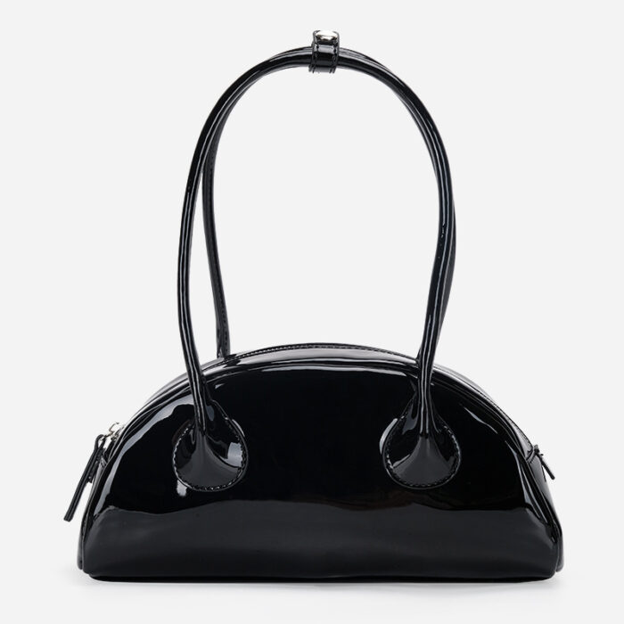 Half-round Shoulder Bag Is Versatile And Bright Face Long Handle Handbag - Image 4